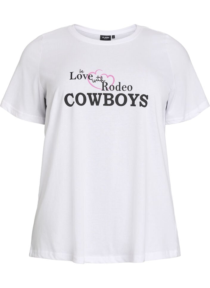 T-shirt imprim&eacute;, Blanc, Packshot image number 0