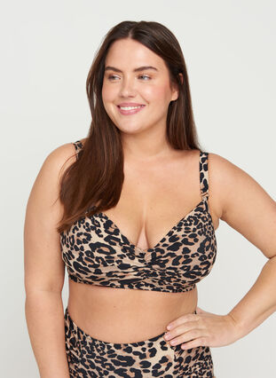 Haut de bikini, Leopard Print, Model image number 0