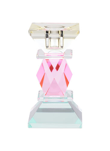 Bougeoir en cristal, Lysegul/Pink Comb, Packshot image number 0