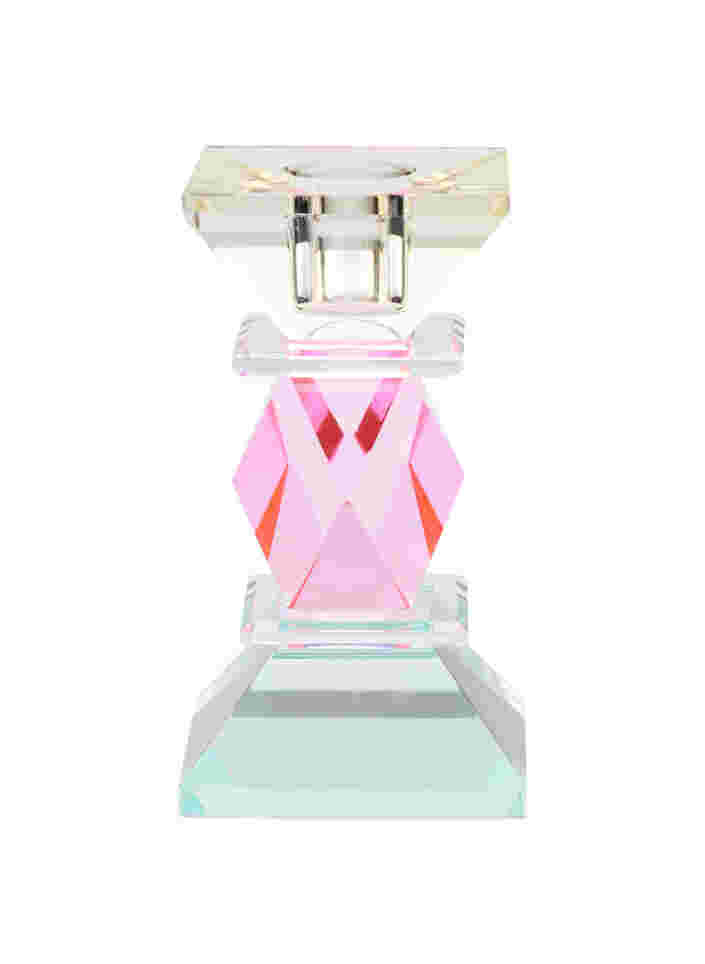 Bougeoir en cristal, Lysegul/Pink Comb, Packshot image number 0