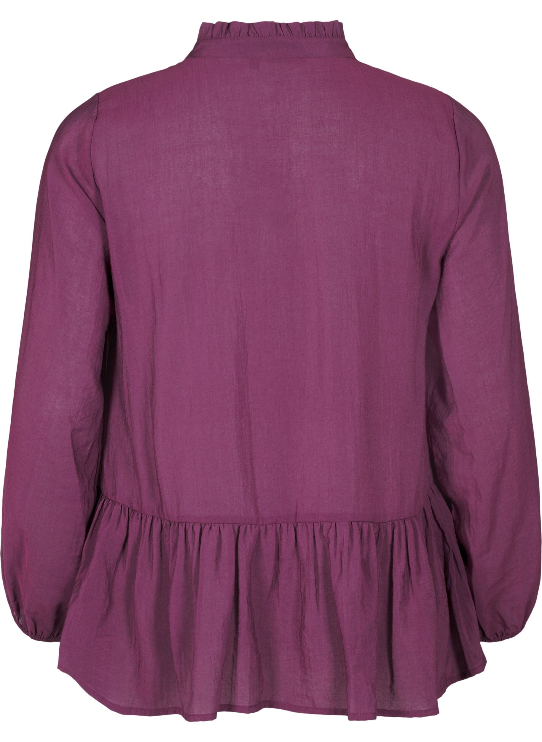 ZizziViscose blouse met peplum, Paars, Packshot image number 1