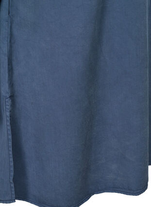 Robe à manches longues bouffantes, Dark blue denim, Packshot image number 3