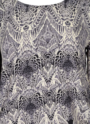 Viscose blouse met smokwerk, Black Comb, Packshot image number 2
