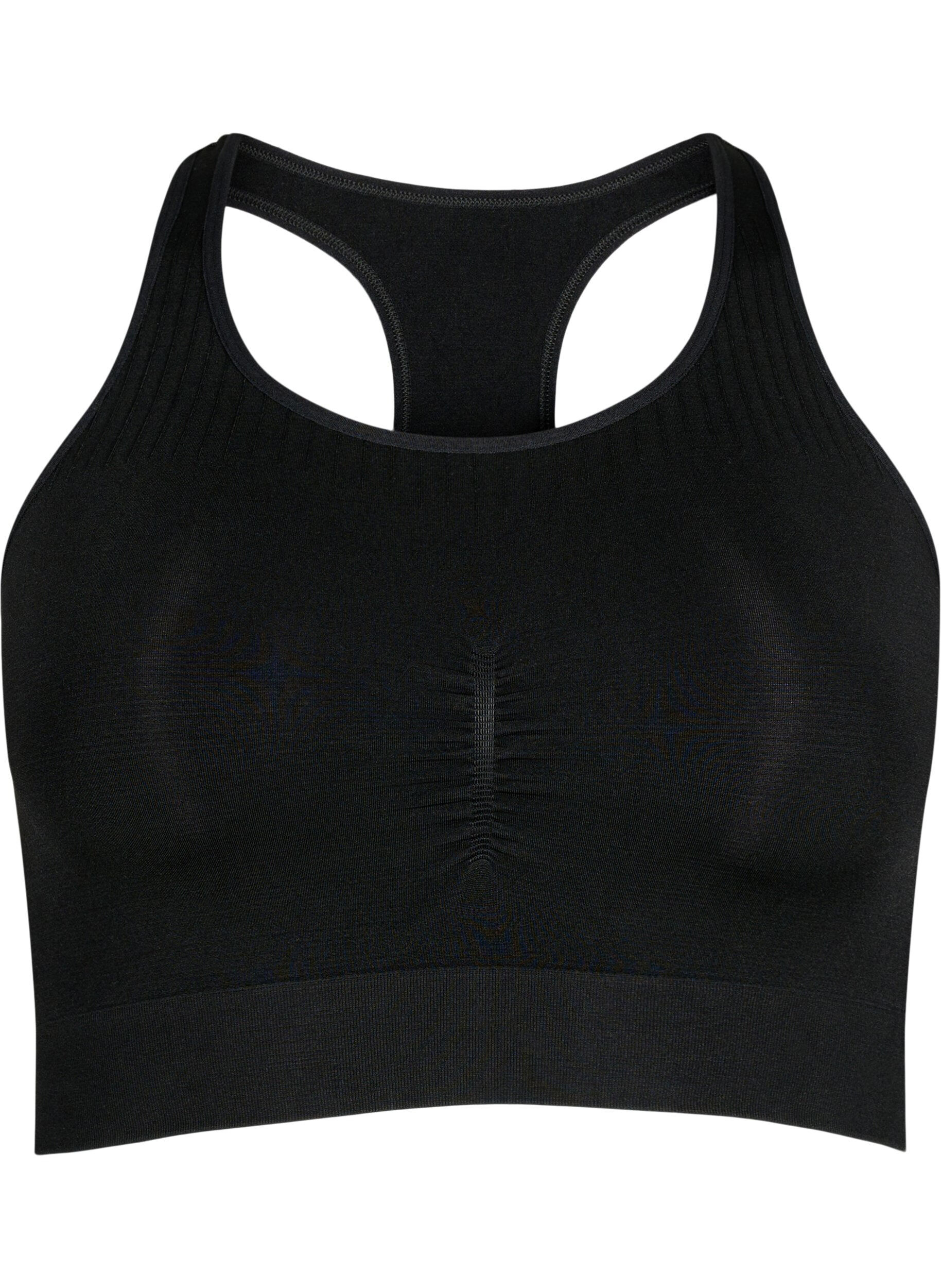 ZizziSeamless beha top, Black, Packshot image number 0