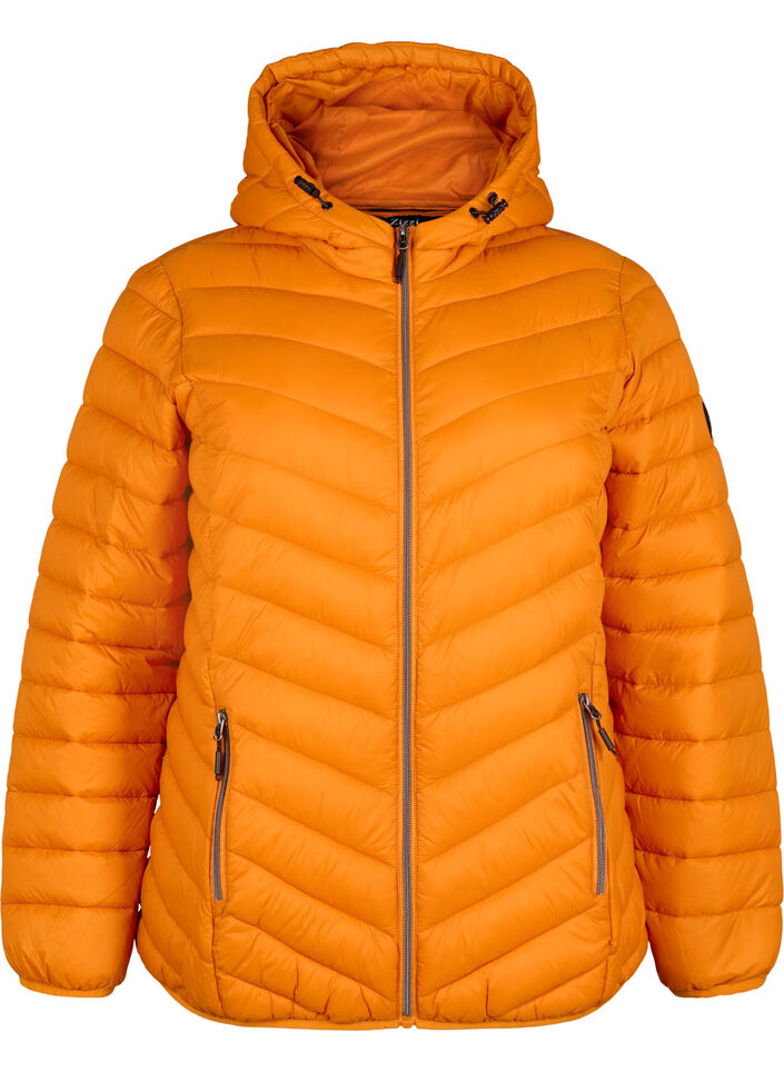 Veste l&eacute;g&egrave;re &agrave; capuche, Orange fonc&eacute;, Packshot image number 0