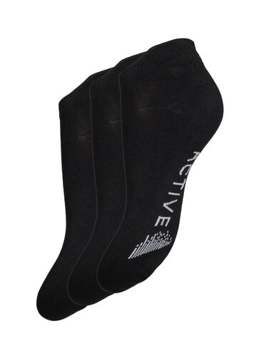 3 paires de chaussettes de sport, Black, Packshot image number 1