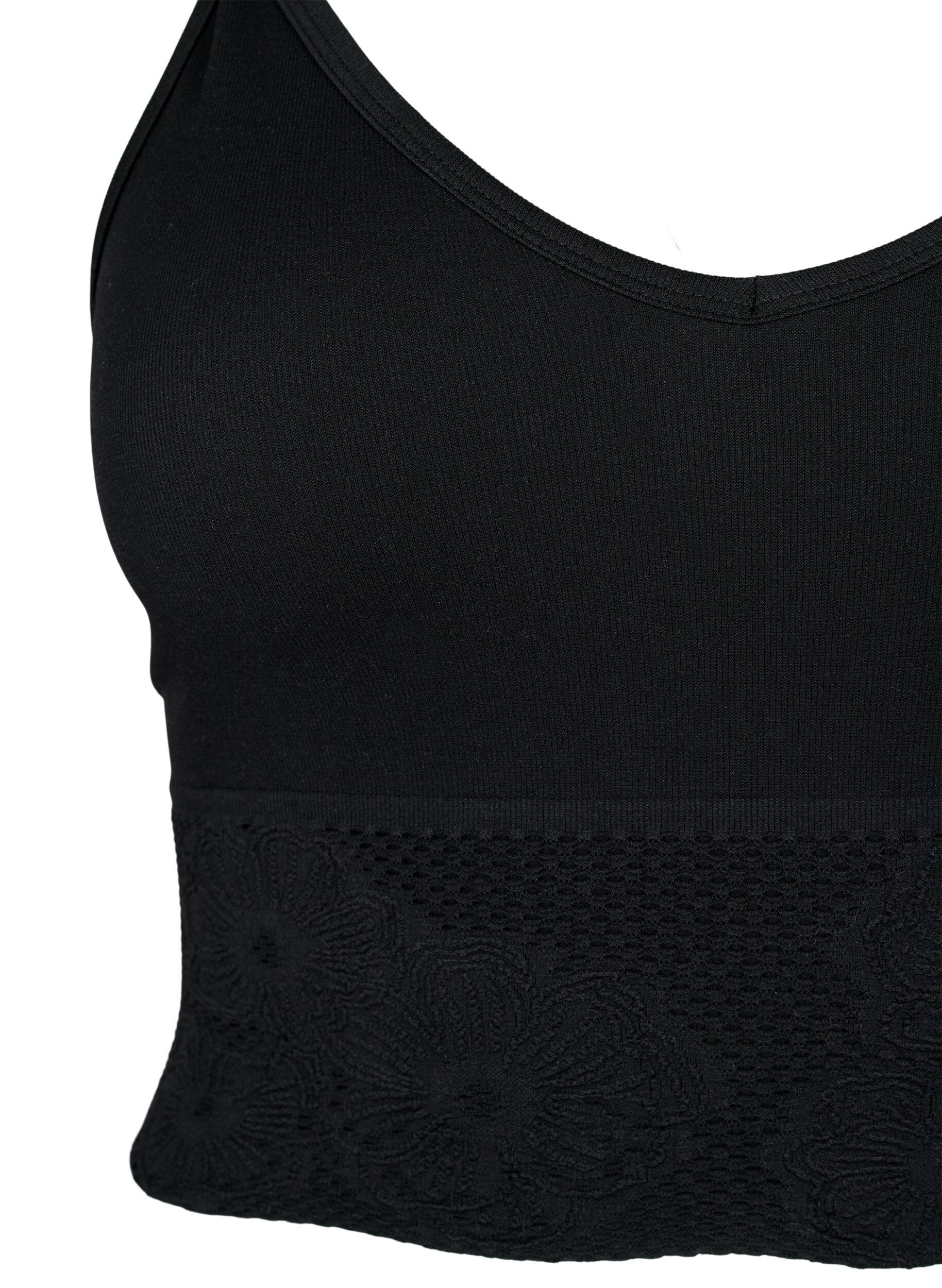 Zizzi Soutien-gorge sans coutures, Black, Packshot image number 2