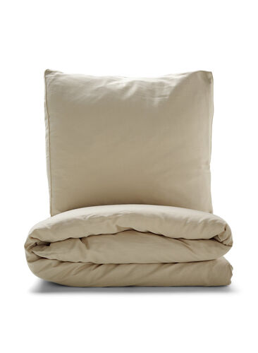 Parure de lit en coton, Oxford Tan, Packshot image number 0