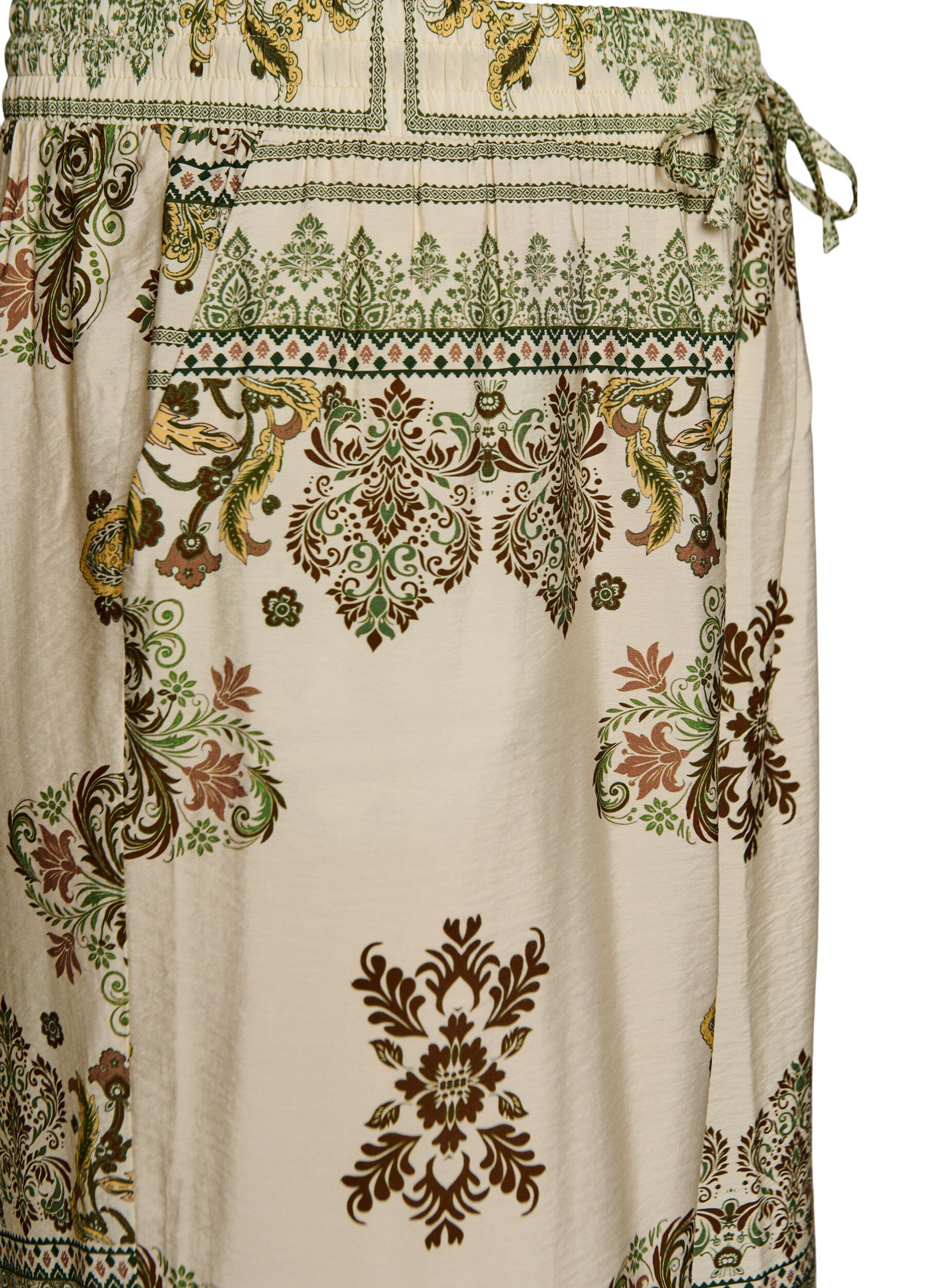 ZizziPatternbroek met wijde pijpen, Groen, Packshot image number 2