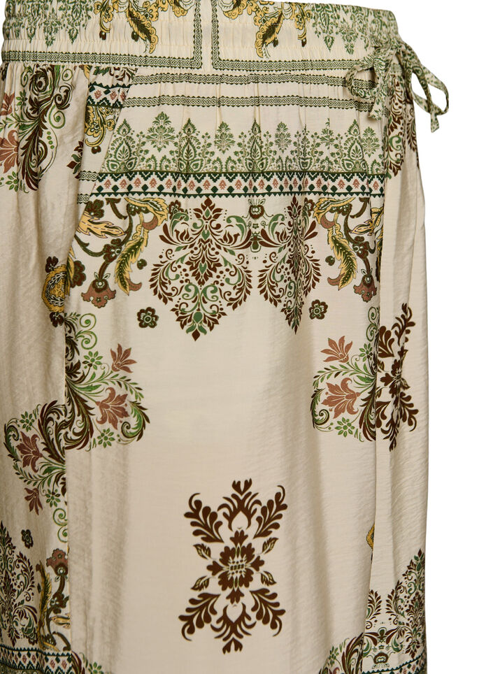 Patternbroek met wijde pijpen, Groen, Packshot image number 2