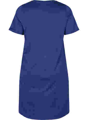 Katoenen nachthemd met korte mouwen en print, Midnight W. Crois, Packshot image number 1