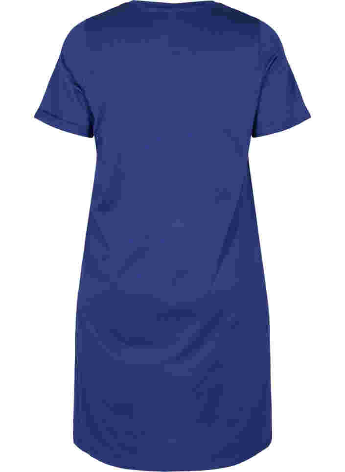 Chemise de nuit en coton à manches courtes avec imprimé, Midnight W. Crois, Packshot image number 1