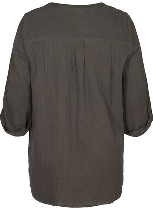 Tunique en coton à manches 3/4, Khaki As Sample, Packshot image number 1