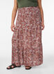 Lange rok met elastiek in de taille, Rood, Model image number 2