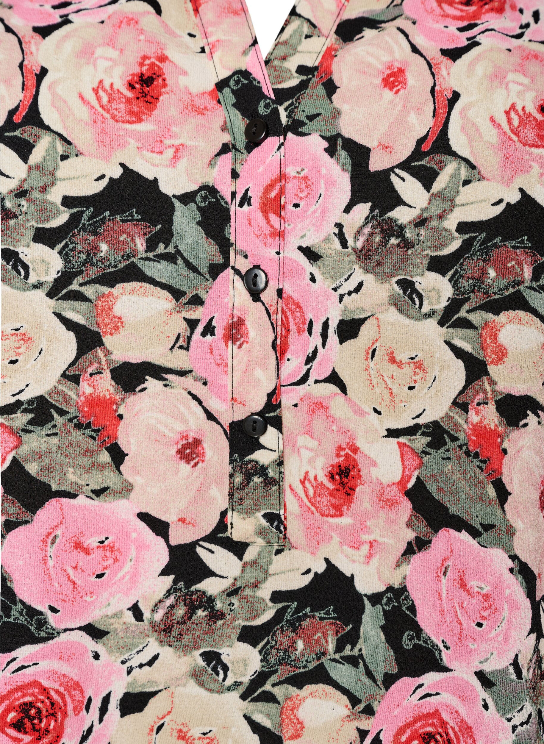 ZizziBlouse met korte mouwen en v-halslijn, Roze, Packshot image number 2