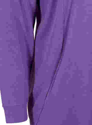 Robe sweat-shirt avec col en V, Deep Lavender, Packshot image number 2