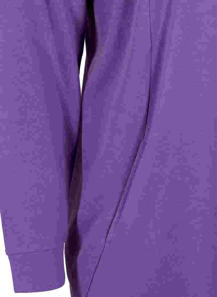 Sweatshirt jurk met v-halslijn, Deep Lavender, Packshot image number 2