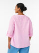 Katoenen blouse met V-hals, Roze, Model image number 2