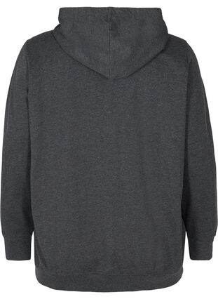 Sweatshirt avec citation, Black, Packshot image number 1