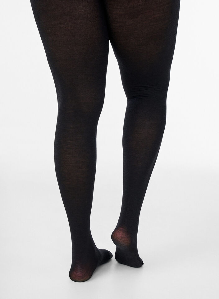 Wollen panty's, Zwart, Packshot image number 2