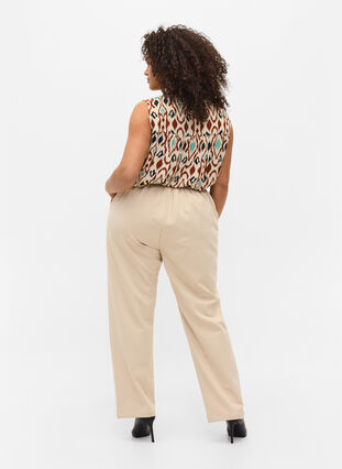 Pantalon large avec poches, Fog, Model image number 0