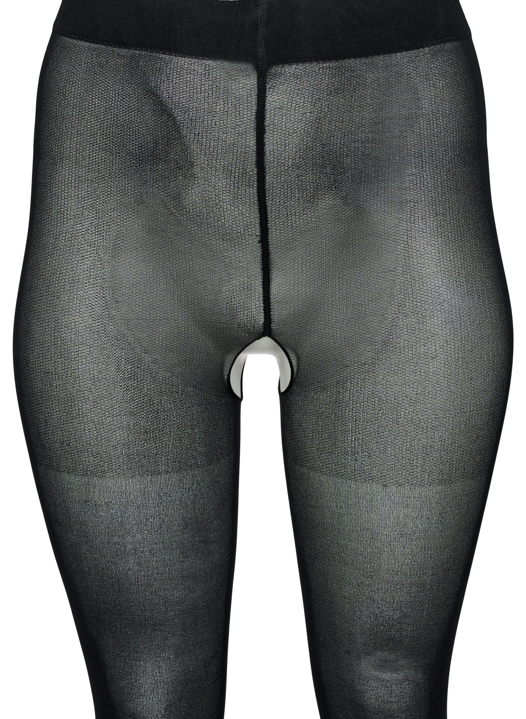 Zizzi collants 40 deniers avec un gousset ouvert, Noir, Packshot image number 2
