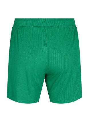 Losvallende korte broek van viscose met ribbels, Jolly Green, Packshot image number 1