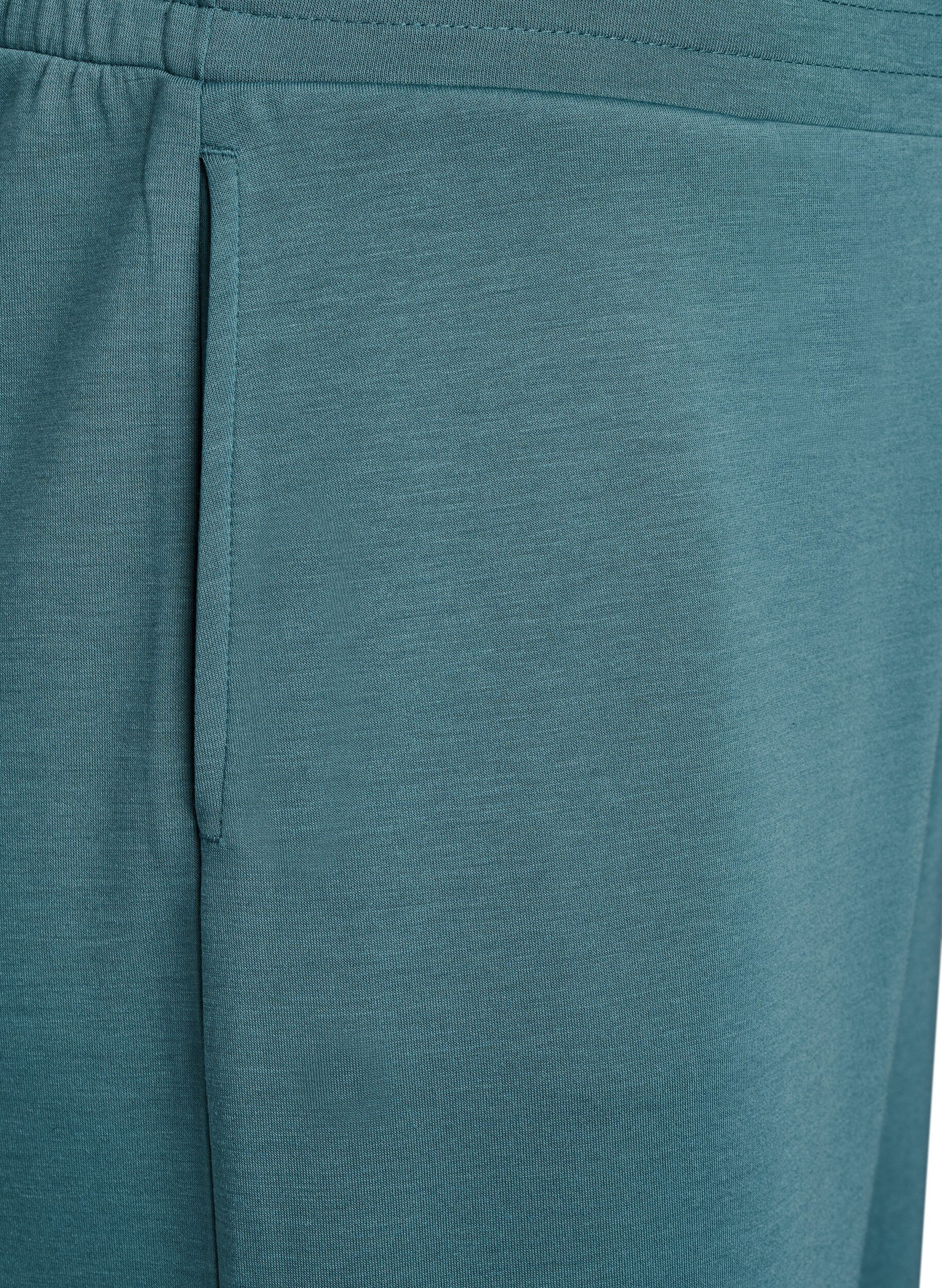 Zizzi Pantalon 7/8 en m&eacute;lange de modal avec poches, Vert, Packshot image number 2