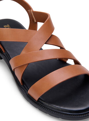Sandales d'été larges en cuir, Friar Brown, Packshot image number 3