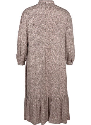 Midi-jurk in viscose, Rose Dawn AOP, Packshot image number 1