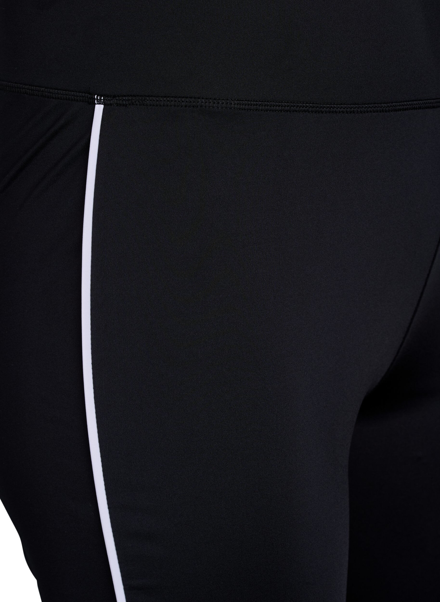 ZizziUitlopende workoutbroek met contrasterende biezen, Zwart, Packshot image number 2