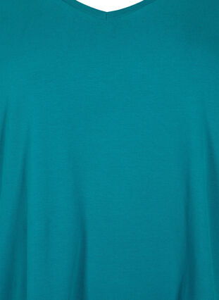 T-shirt en coton uni basique, Deep Lake, Packshot image number 2