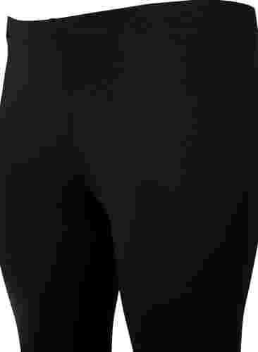 Lot de 2 de leggings 3/4 avec bordure en dentelle, Black / Black, Packshot image number 3