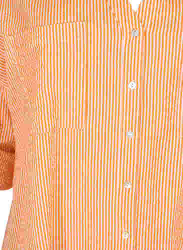 Gestreept katoenen overhemd met 3/4 mouwen, Exuberance Stripe, Packshot image number 2