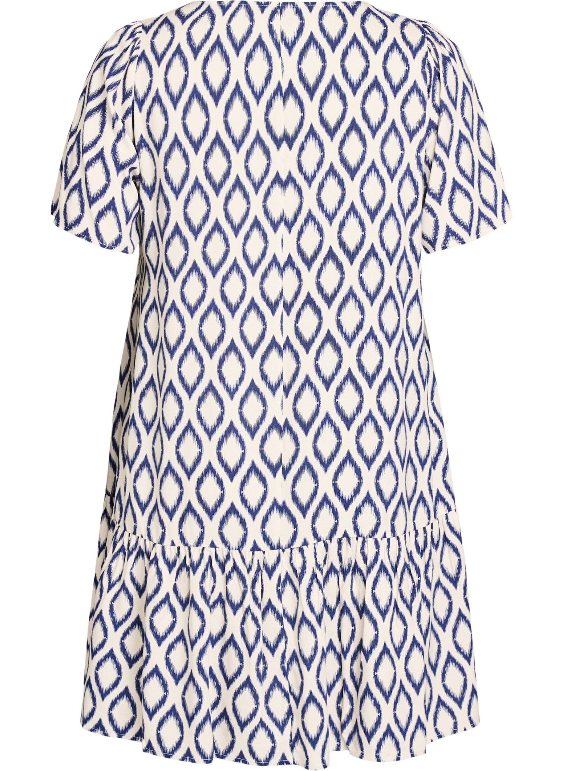 ZizziRobe en viscose avec d&eacute;coupe, Bleu, Packshot image number 1
