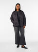 Veste matelass&eacute;e avec boutons-pression et col rond, Noir, Model image number 1