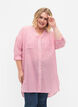 Gestreepte tuniek met v-hals en knopen, Beetroot Stripe, Model image number 0