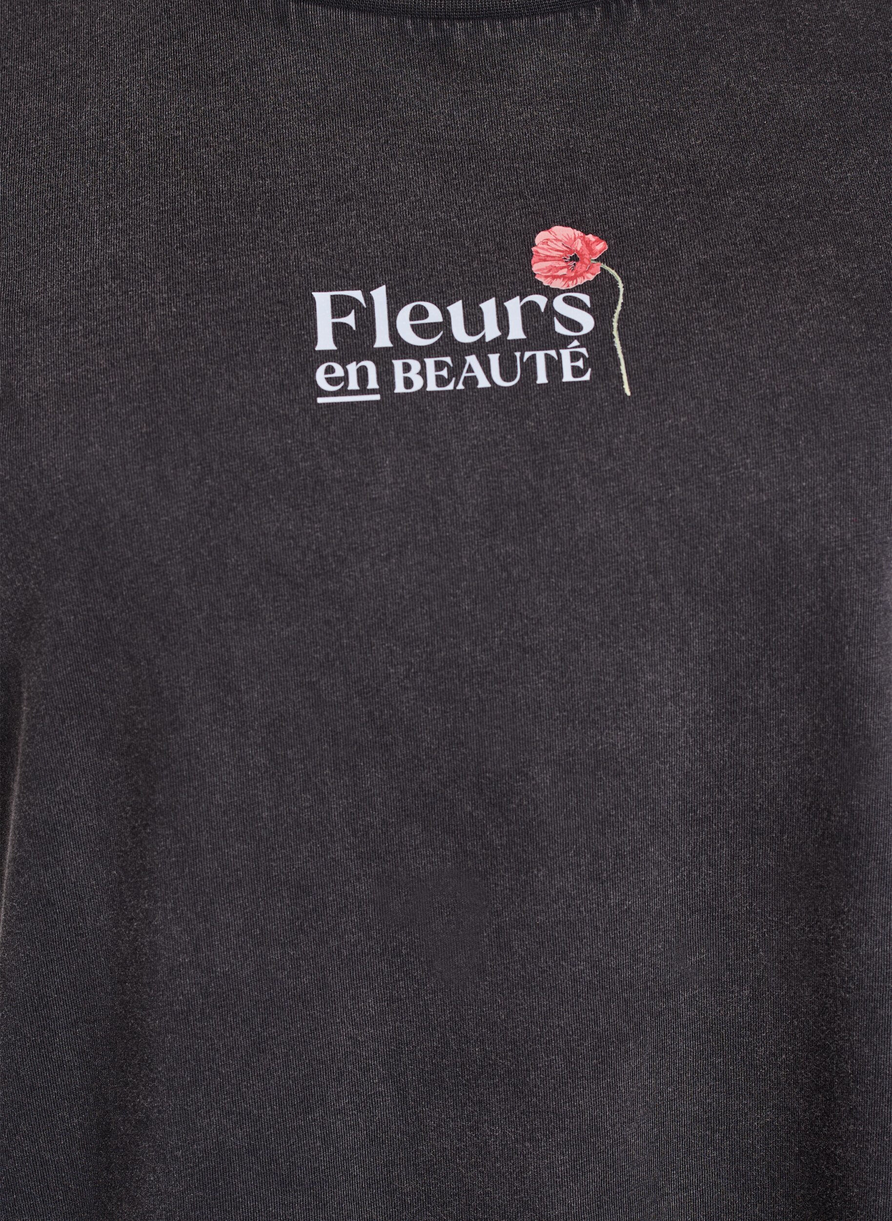 ZizziKatoenen T-shirt met print op de voorkant en achterkant, 9991, Packshot image number 2