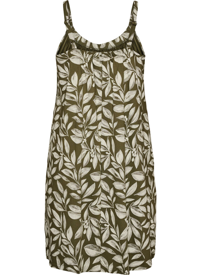 Robe &agrave; bretelles midi en coton bio, Vert clair, Packshot image number 1