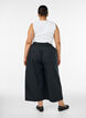 Culottes met een elastische tailleband en wijde pijpen, Zwart, Model image number 1