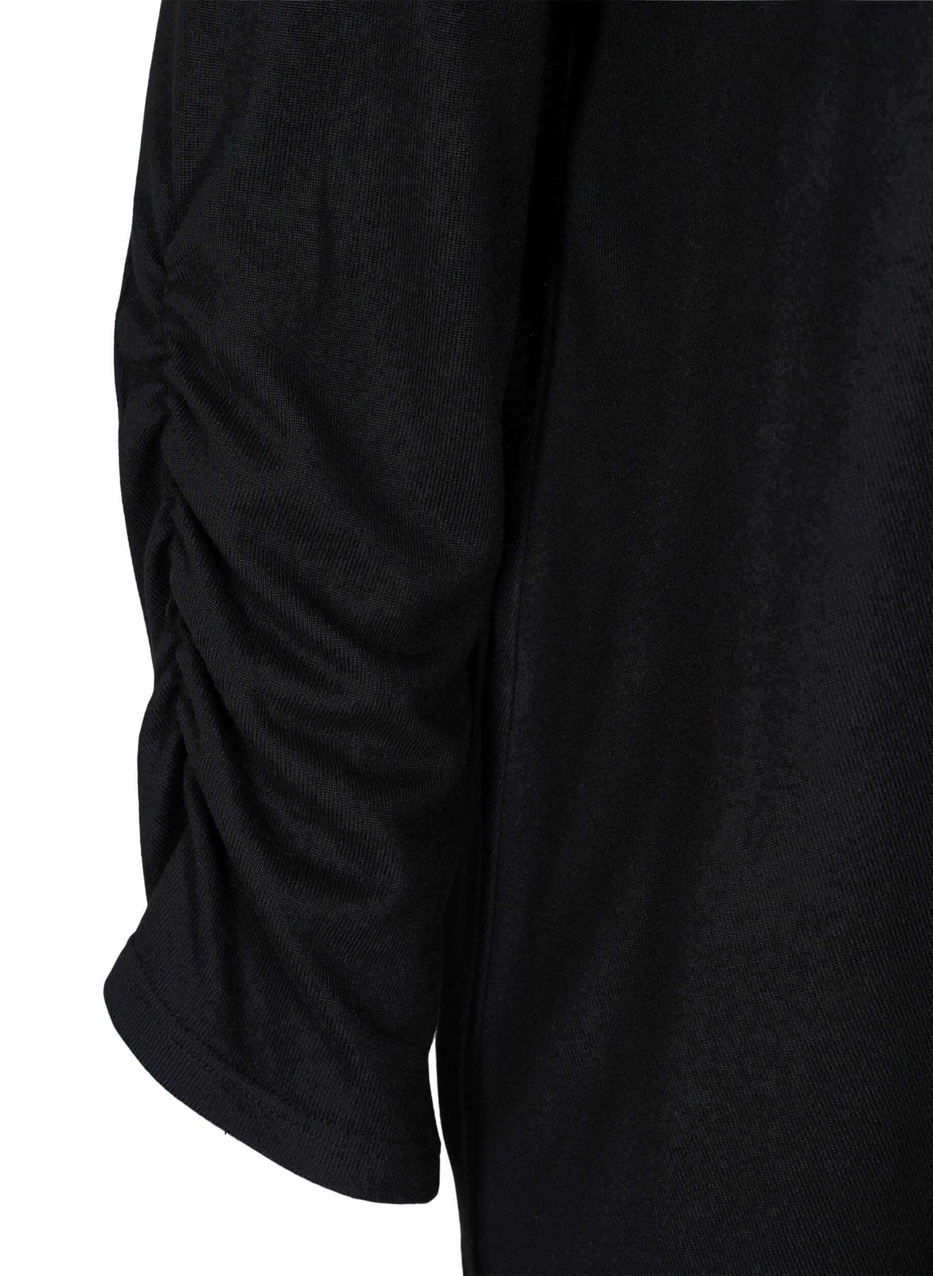 ZizziBlouse met similisteen en lange mouwen, Black, Packshot image number 3