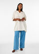 Katoenen tuniek met V-hals, Vanille, Model image number 1