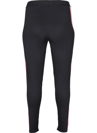 Ski-onderbroek met contrast streep, Black w. Sea Pink, Packshot image number 1