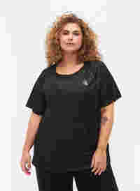 T-shirt d'entraînement avec impression et maille, Black, Model