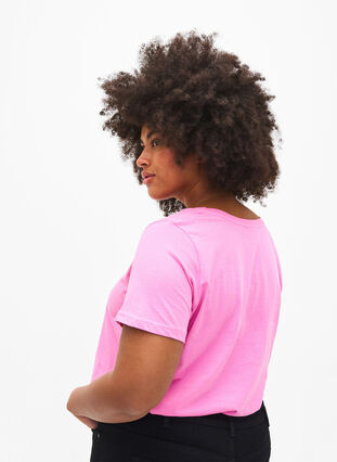 T-shirt en coton à col ras du cou avec impression, RoseBloom W. Love, Model image number 1