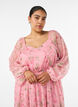 Robe de soir&eacute;e en mousseline &agrave; manches longues, Rose, Model image number 2