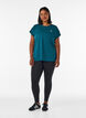 T-shirt de sport couleur unie, Vert, Model image number 1