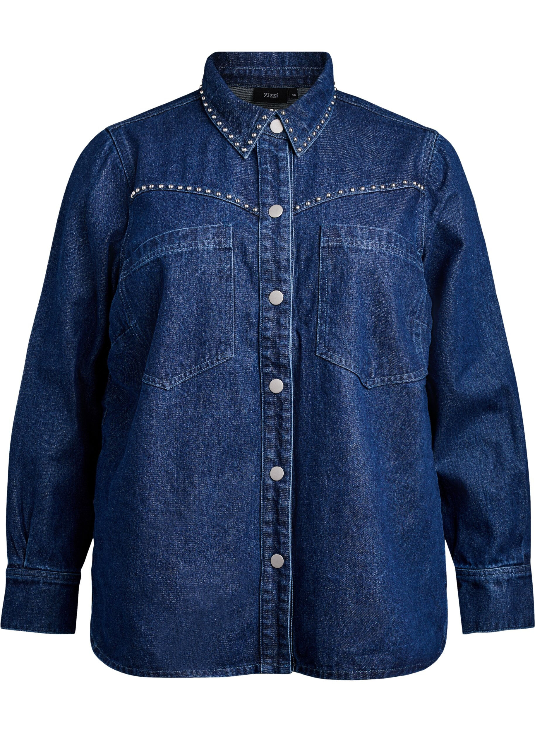 Denimshirt met studs