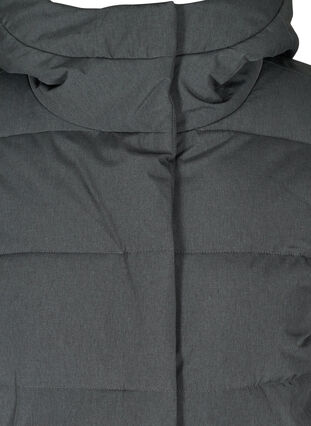 Veste d'hiver matelassée longue à capuche, Dark Grey Melange, Packshot image number 2