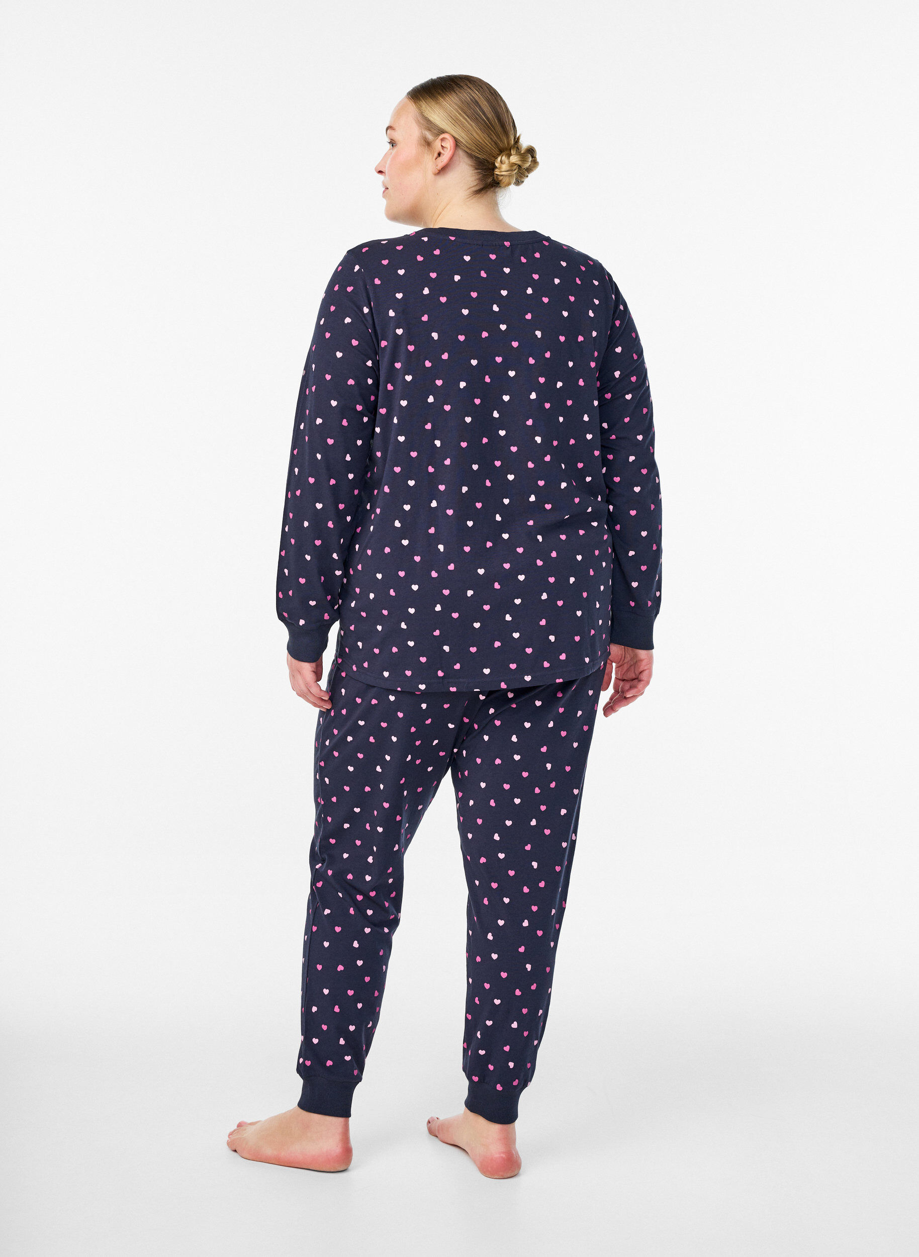 ZizziBedrukte pyjamabroek, Blauw, Model image number 1